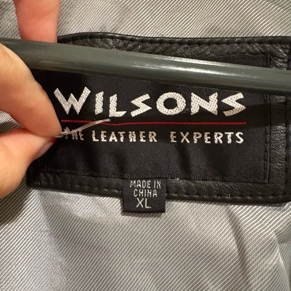 Long Leather Coat with Belt Size XL EUC Black - Picture 6 of 6